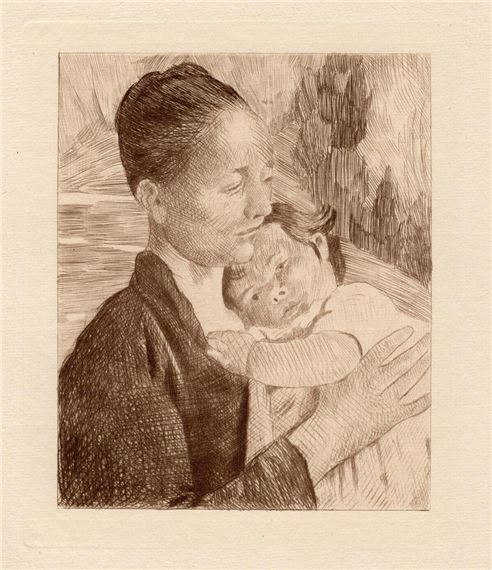 Toile Murale Mary Cassatt - Mère Et L'enfant - Tableau Sur Cadre Prêt à Accrocher - Neuf