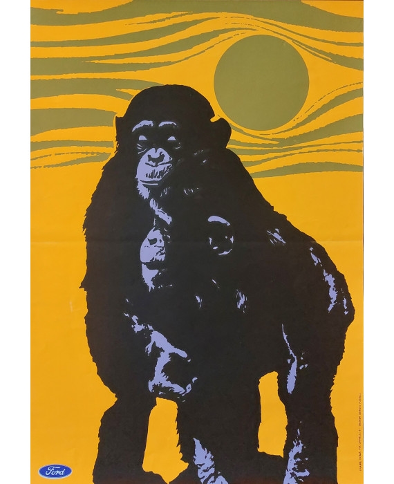 Artwork by Sergio Fuselli, Sergio Fuselli - Ford (Scimmie, Made of Manifesto originale