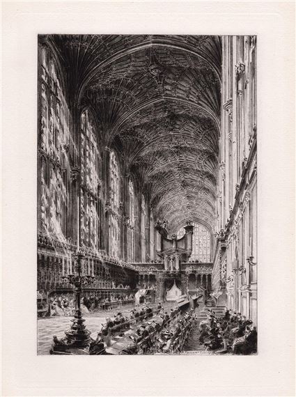 Henri Toussaint | Interior of King's College Chapel (1880) | MutualArt