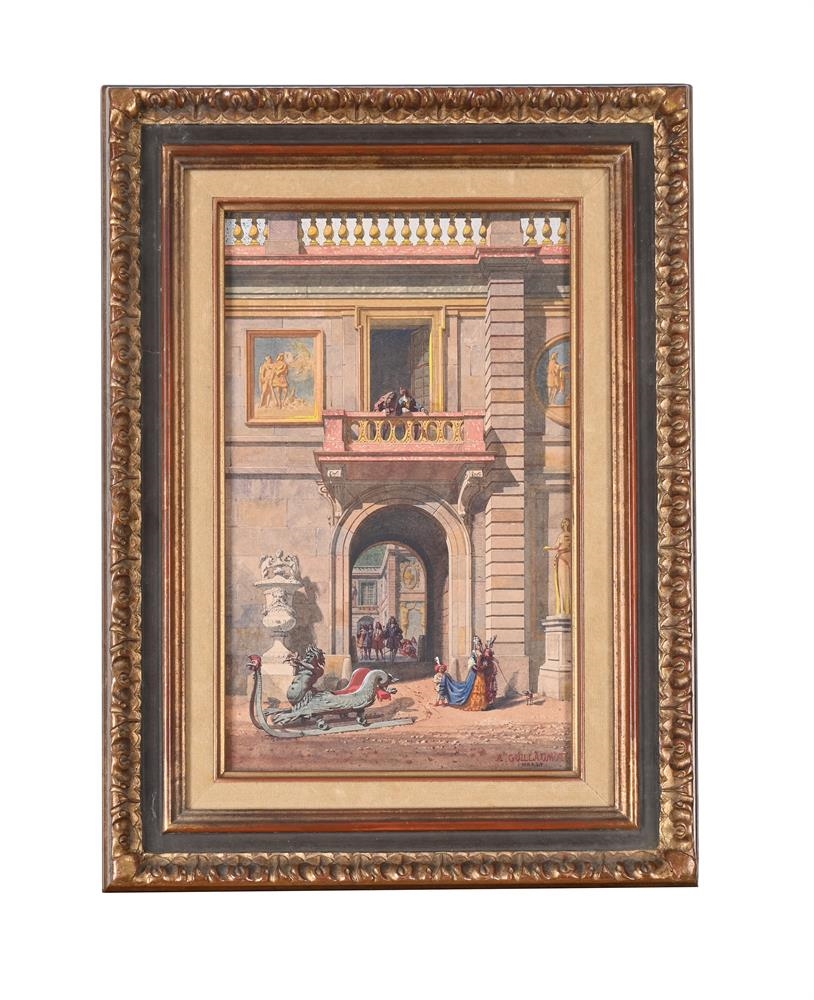 Artwork by Auguste-Alexandre Guillaumot, PALACE OF MARLY, Made of Pencil, watercolour and bodycolour