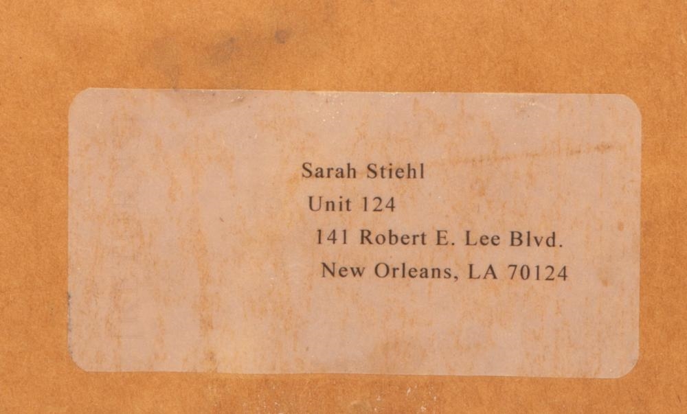 Artwork by Sarah Stiehl, "Bayou" and "Man with Newspaper", Made of pastel on paper and oil on paper