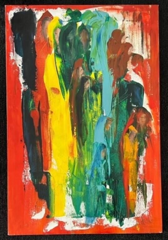 Artwork by Linda Fuller, Rajasthan Women, Made of acrylic on canvas