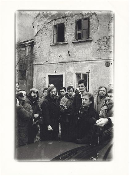 Václav Havel s lidmi - Oldřich Škácha