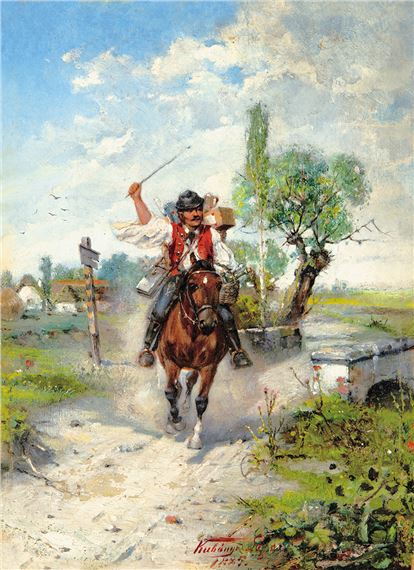 Lord's orderly by Lajos Kubanyi, 1885