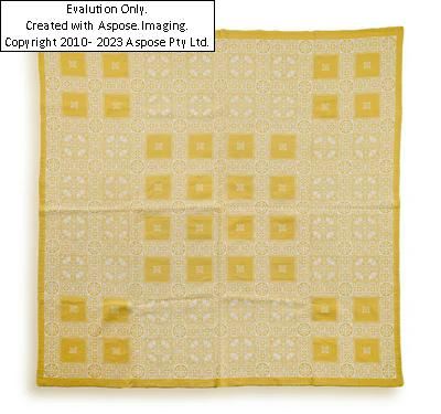 A tablecloth, in the manner of Otto Prutscher, with bellflowers and geometrical motifs, designed in around 1911