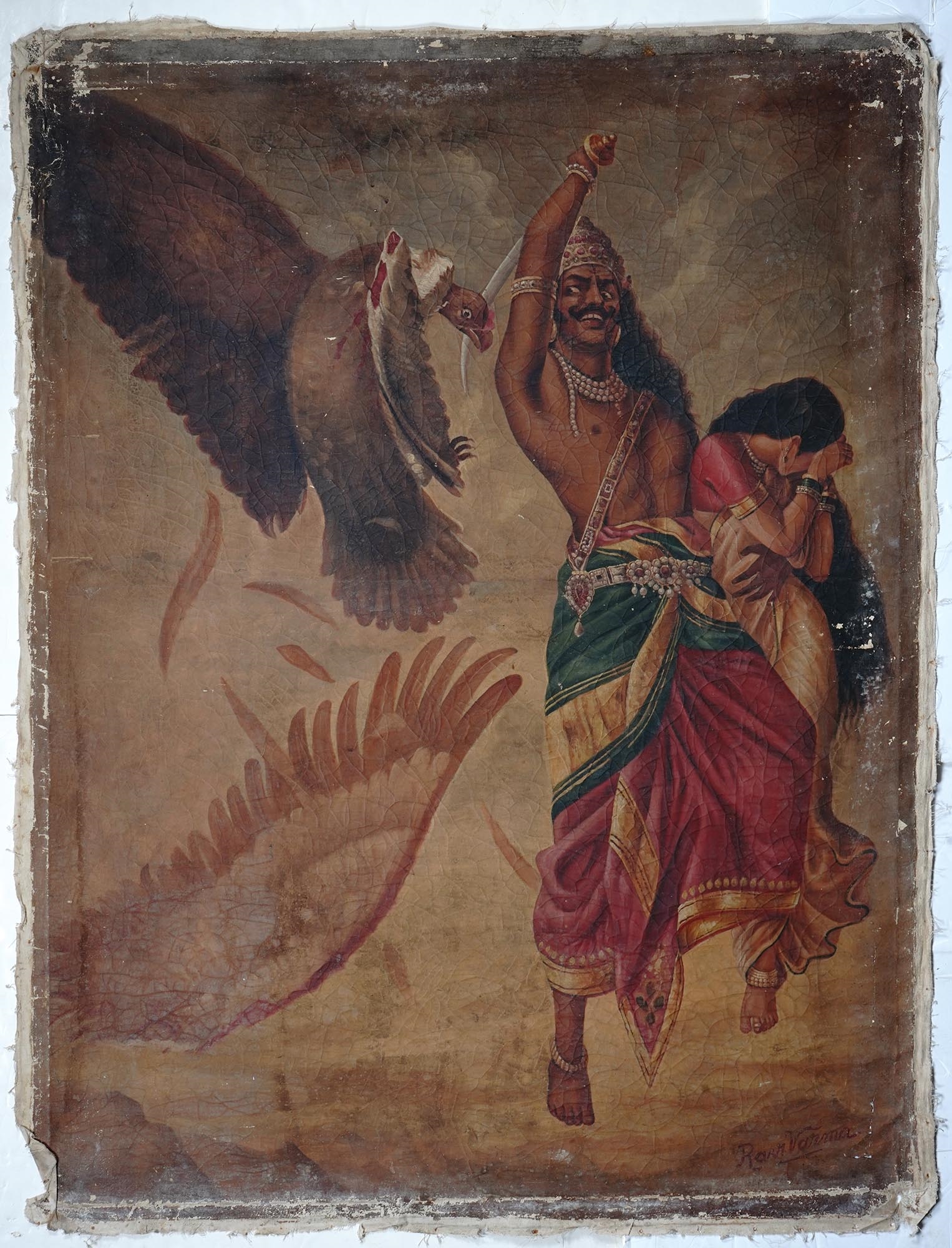 Raja Ravi Varma | AN OIL ON CANVAS PAINTING ATTR TO RAJA VARMA, INDIAN ...