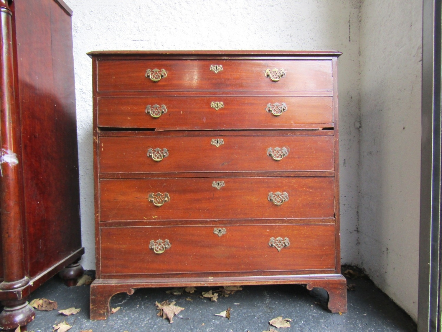 Unknown | George III Mahogany Chest of Drawers Secretaire Top Drawer B ...