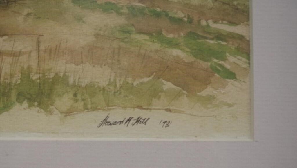 Artwork by Howard Herbert Hill, Horsedrawn cart, Made of Watercolour on paper