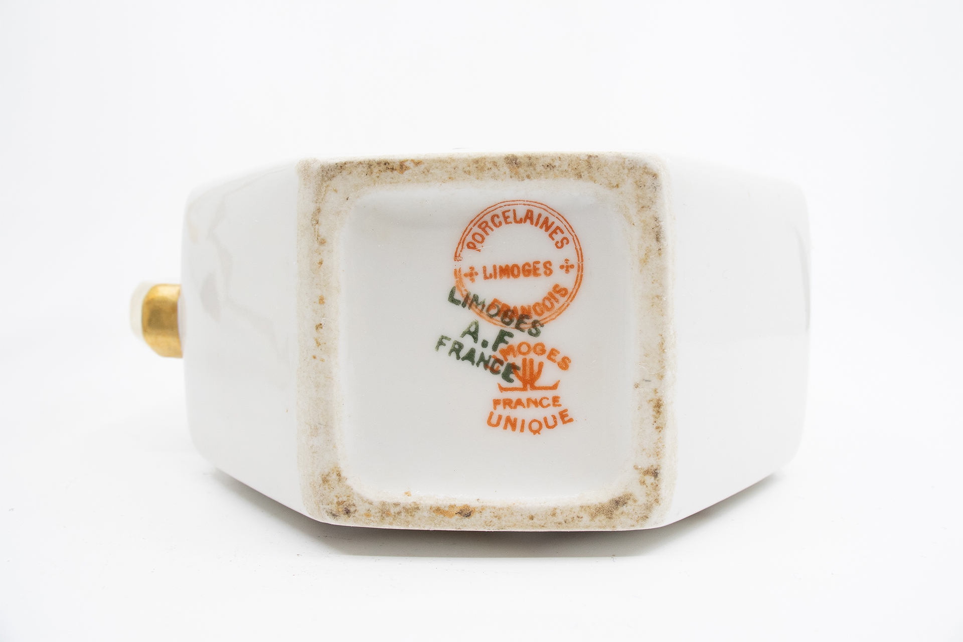 Lot de 3 cafetières théières vintage motif orange en porcelaine