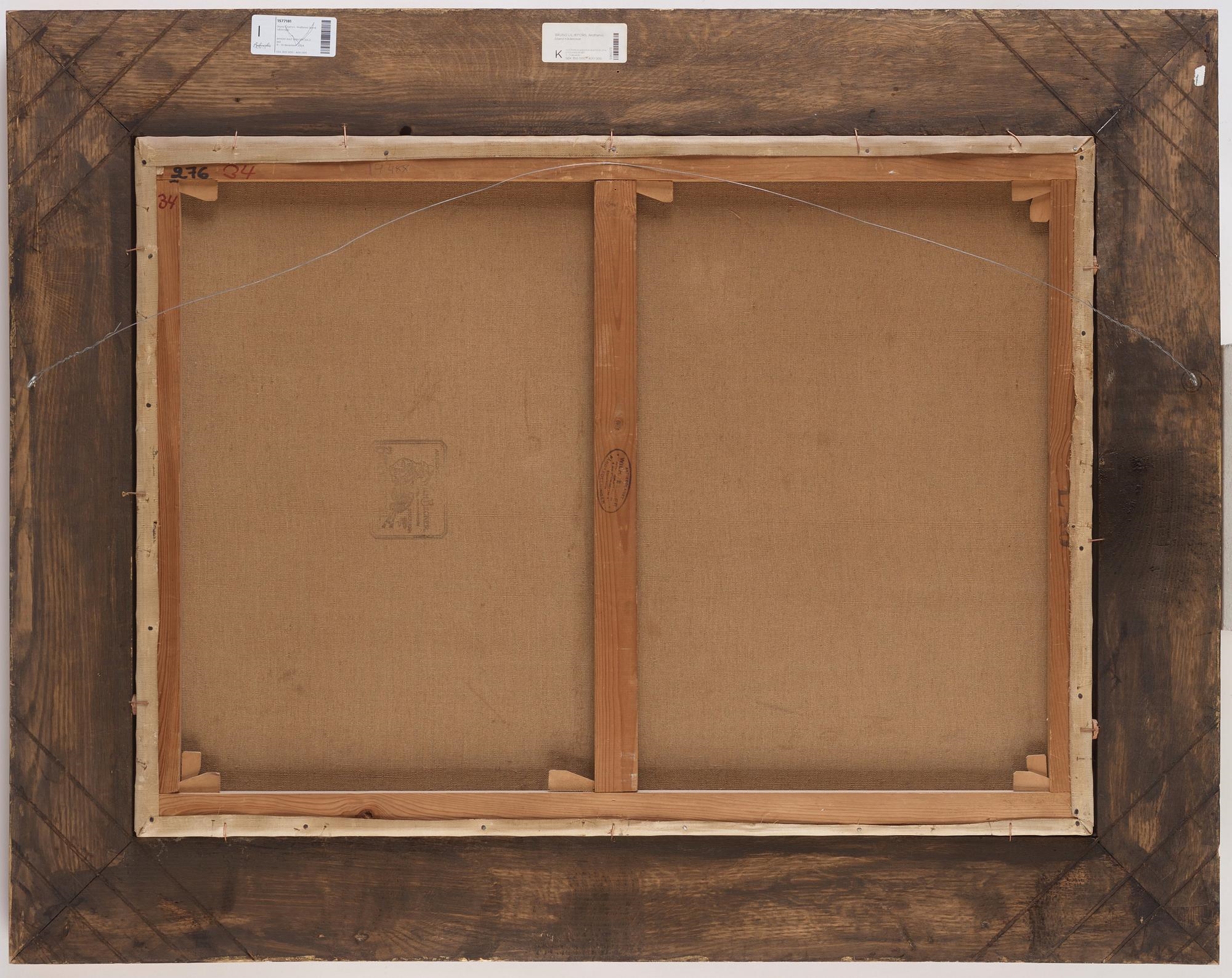 Artwork by Bruno Liljefors, Mallards amongst Water lilies, Made of Oil on canvas