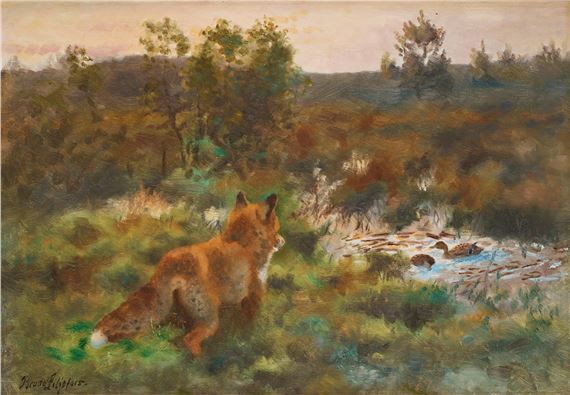 Fox and Mallards in a Summer Landscape