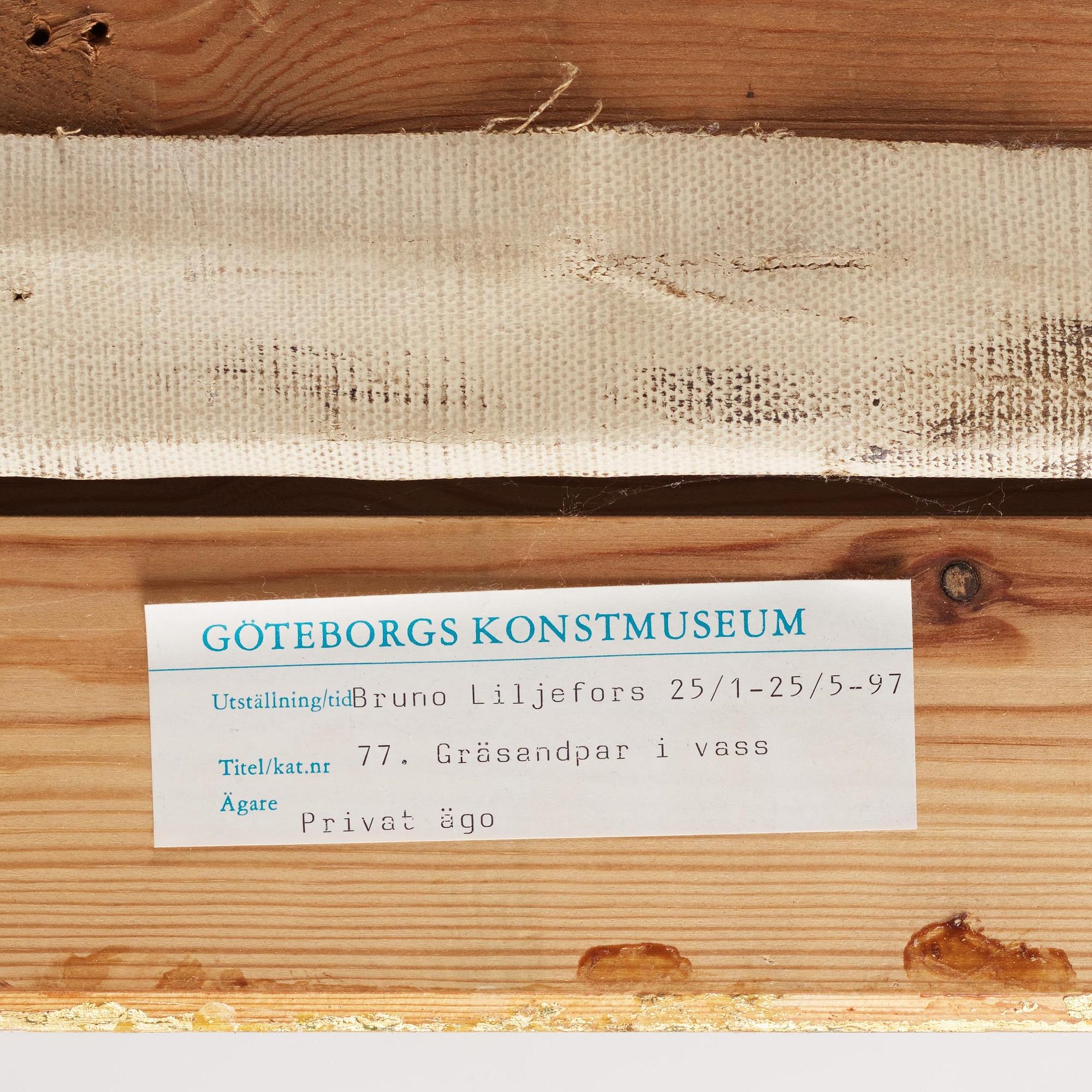 Artwork by Bruno Liljefors, Mallards in the reeds, Made of Oil on canvas