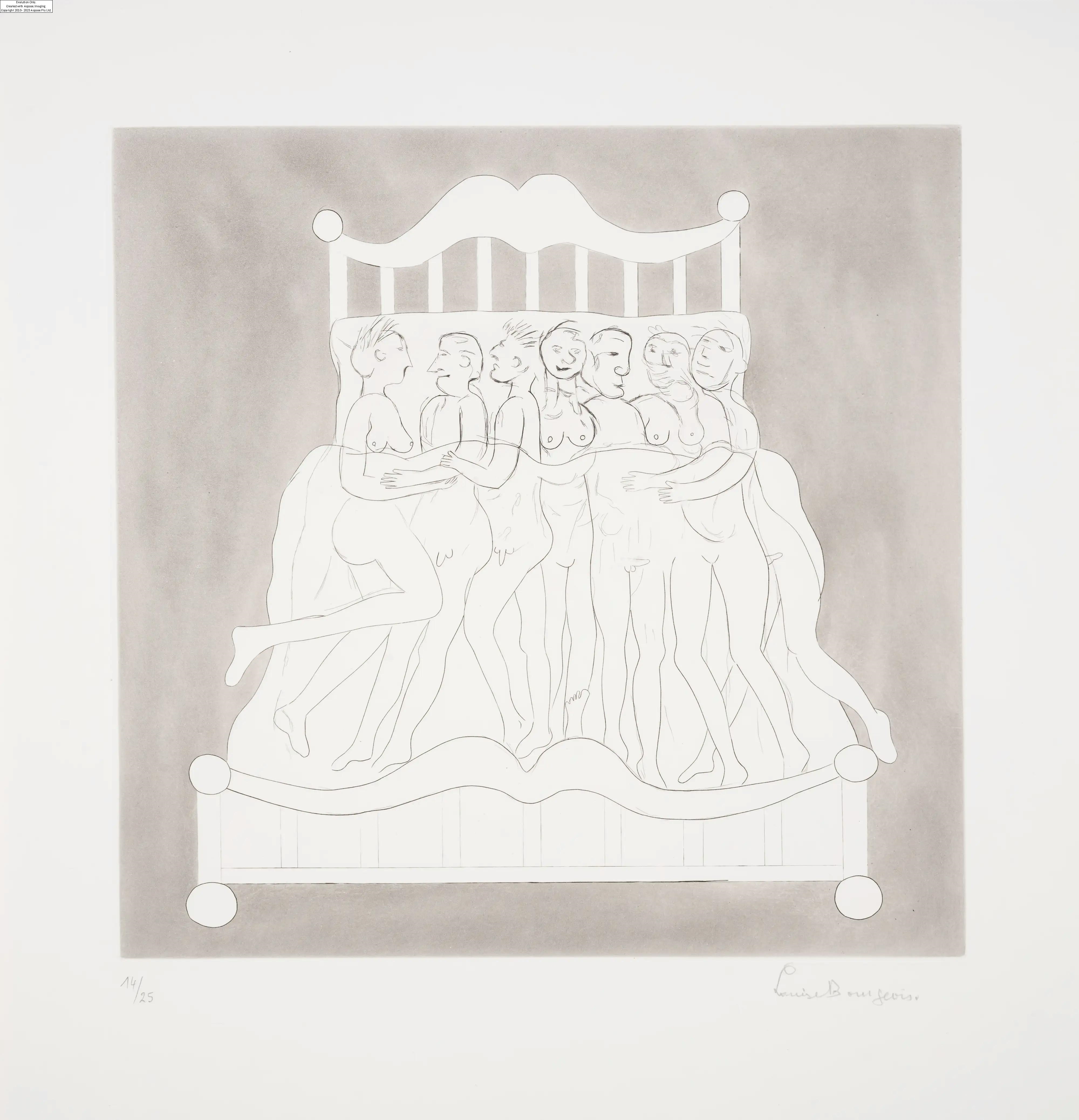 Artwork by Louise Bourgeois, 9Louise Bourgeois (1911-2010)Metamorfosis (MoMA 494B)Etching, Made of etching