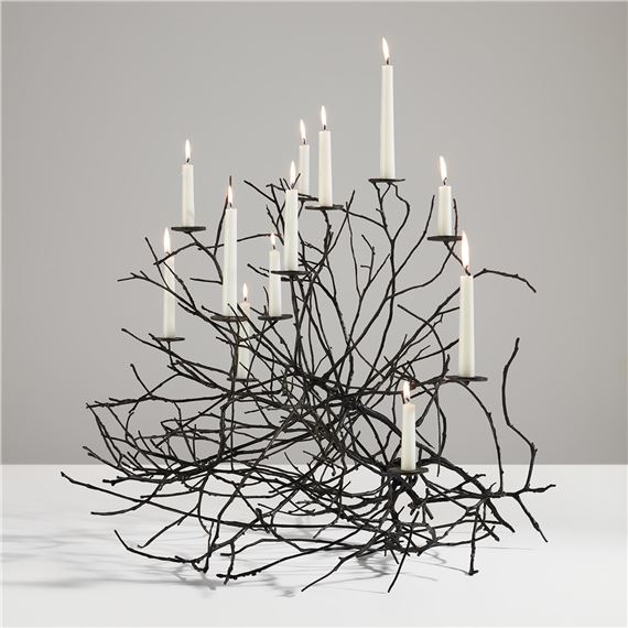 Unique "Burning Bush 21" candelabra by Michele Oka Doner, 2003