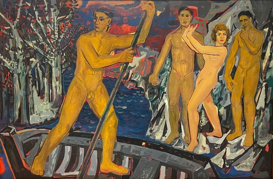 Artwork by Pierre Theron, Theseus returning from the underworld Oil on canvas signed lower right, Made of Oil on canvas