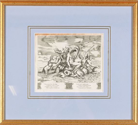 Bernardo Daddi | Venus straddling a dolphin Sight: H | MutualArt