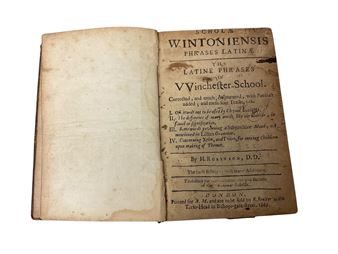 H. Robinson - Scholae Wintoniensis Latin Phrases Grammar Winchester College Linguistics - H. Robinson