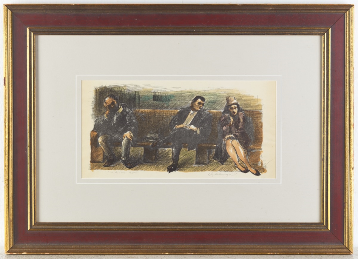 Clyde Singer | Waiting Room (1908) | MutualArt