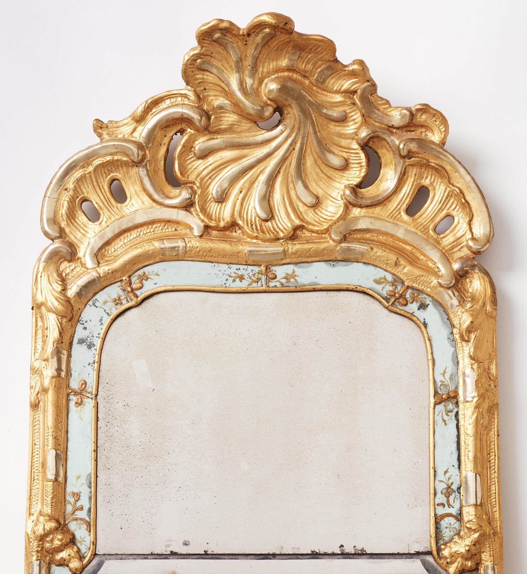 Artwork by E. Göbel, A Swedish rococo giltwood mirror in the manner of E. Göbel