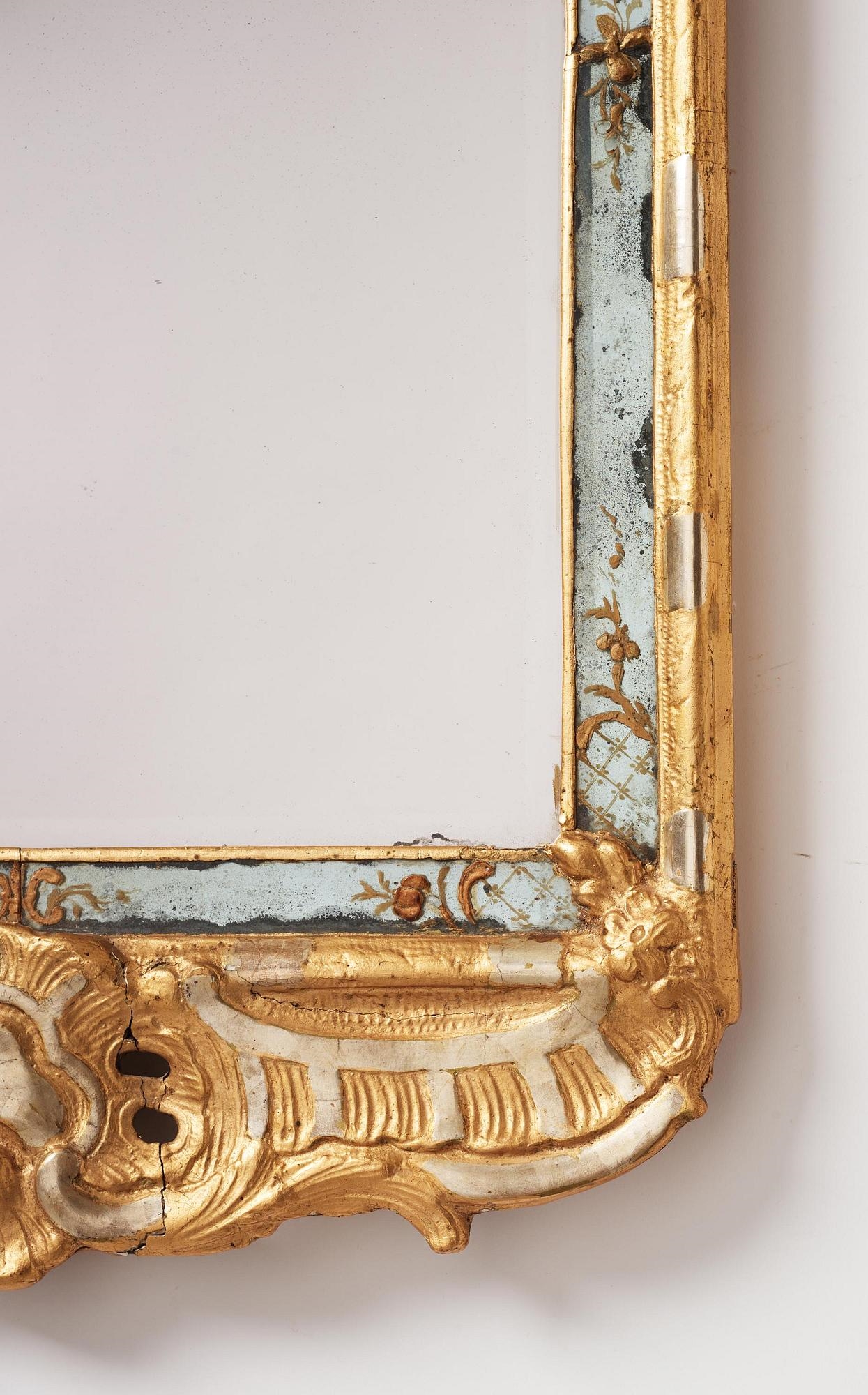 Artwork by E. Göbel, A Swedish rococo giltwood mirror in the manner of E. Göbel