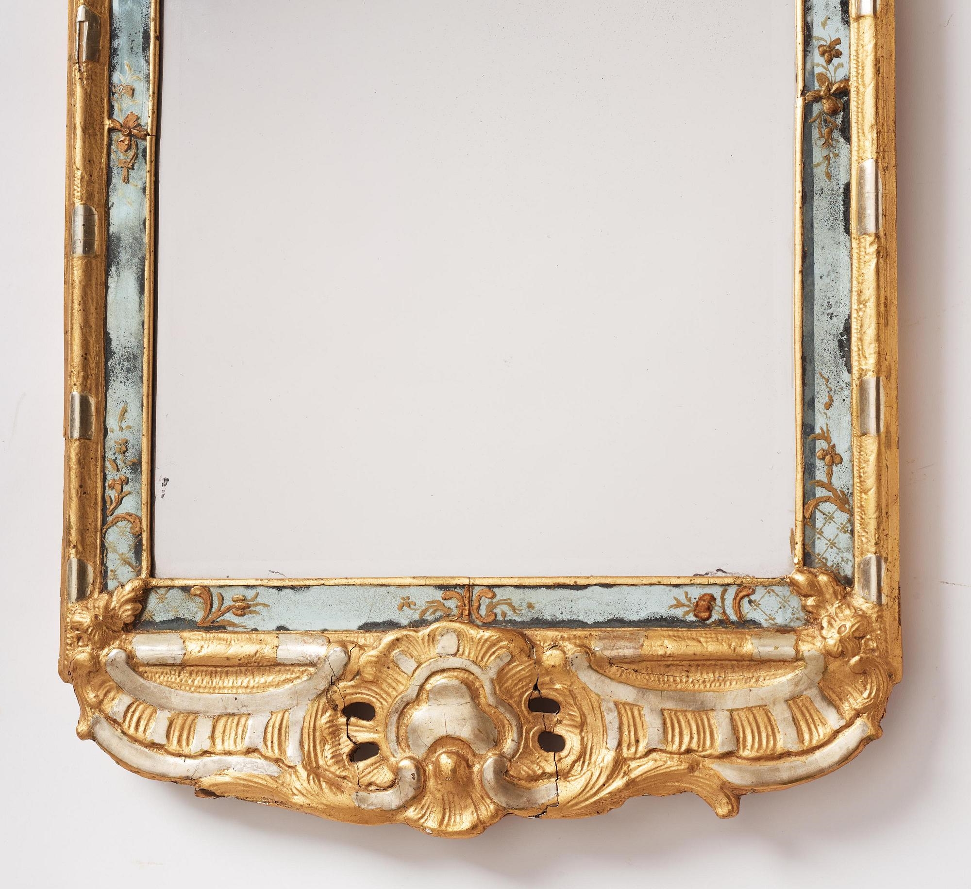 Artwork by E. Göbel, A Swedish rococo giltwood mirror in the manner of E. Göbel