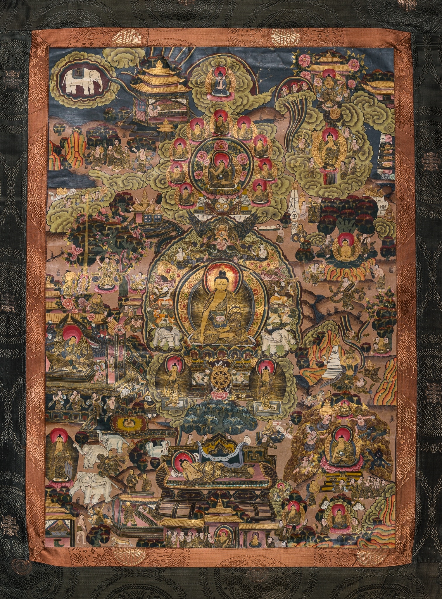 Tibetan School, 19th Century | A THANGKA WITH SCENES FROM THE LIFE OF ...