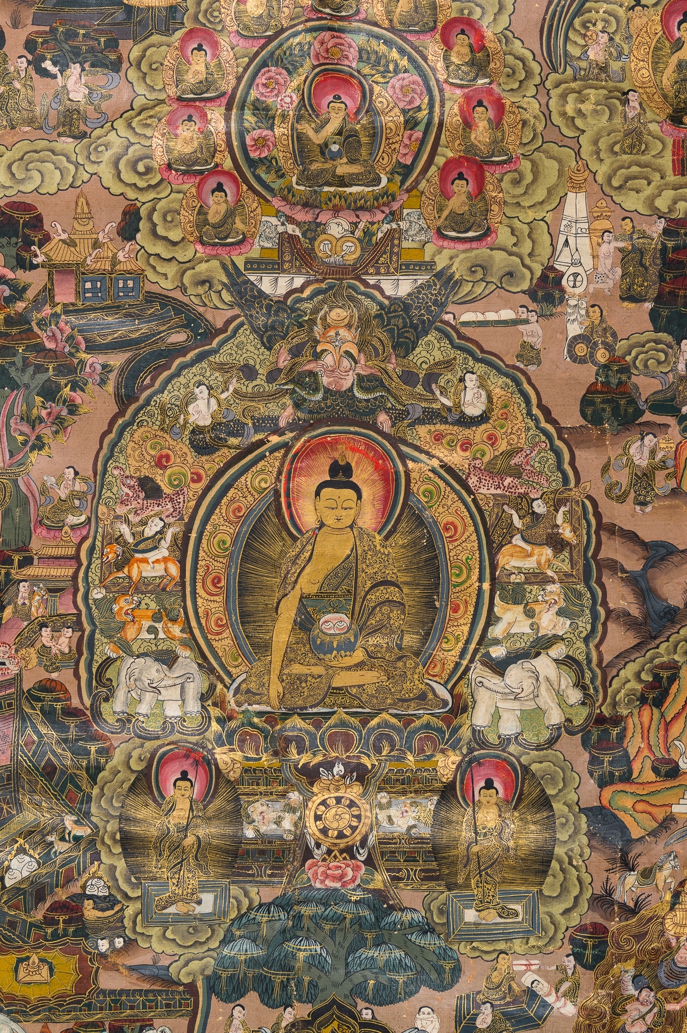 Tibetan School, 19th Century | A THANGKA WITH SCENES FROM THE LIFE OF ...