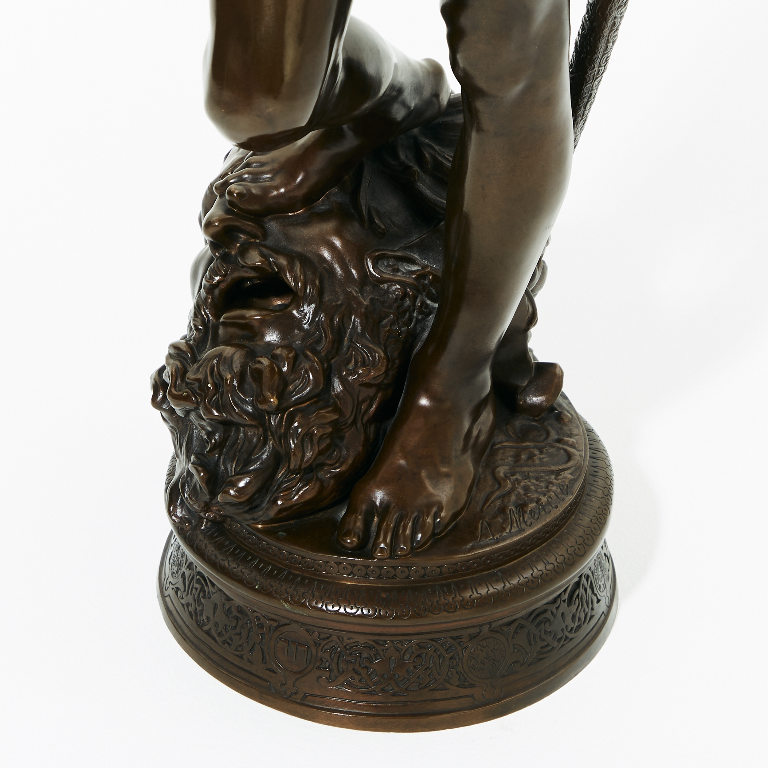 Marius-Jean-Antonin Mercié | ”David vainqueur de Goliath”. Signed A ...