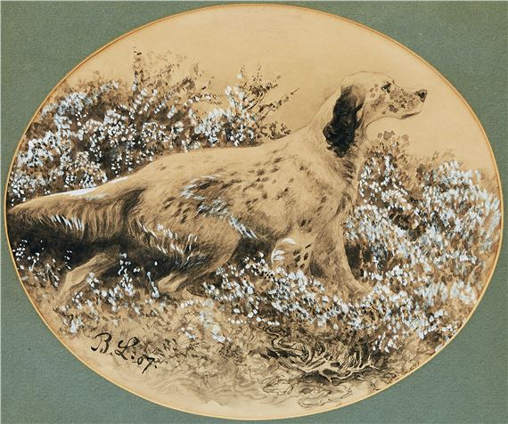 Setter. Monogramsignerad och daterad B