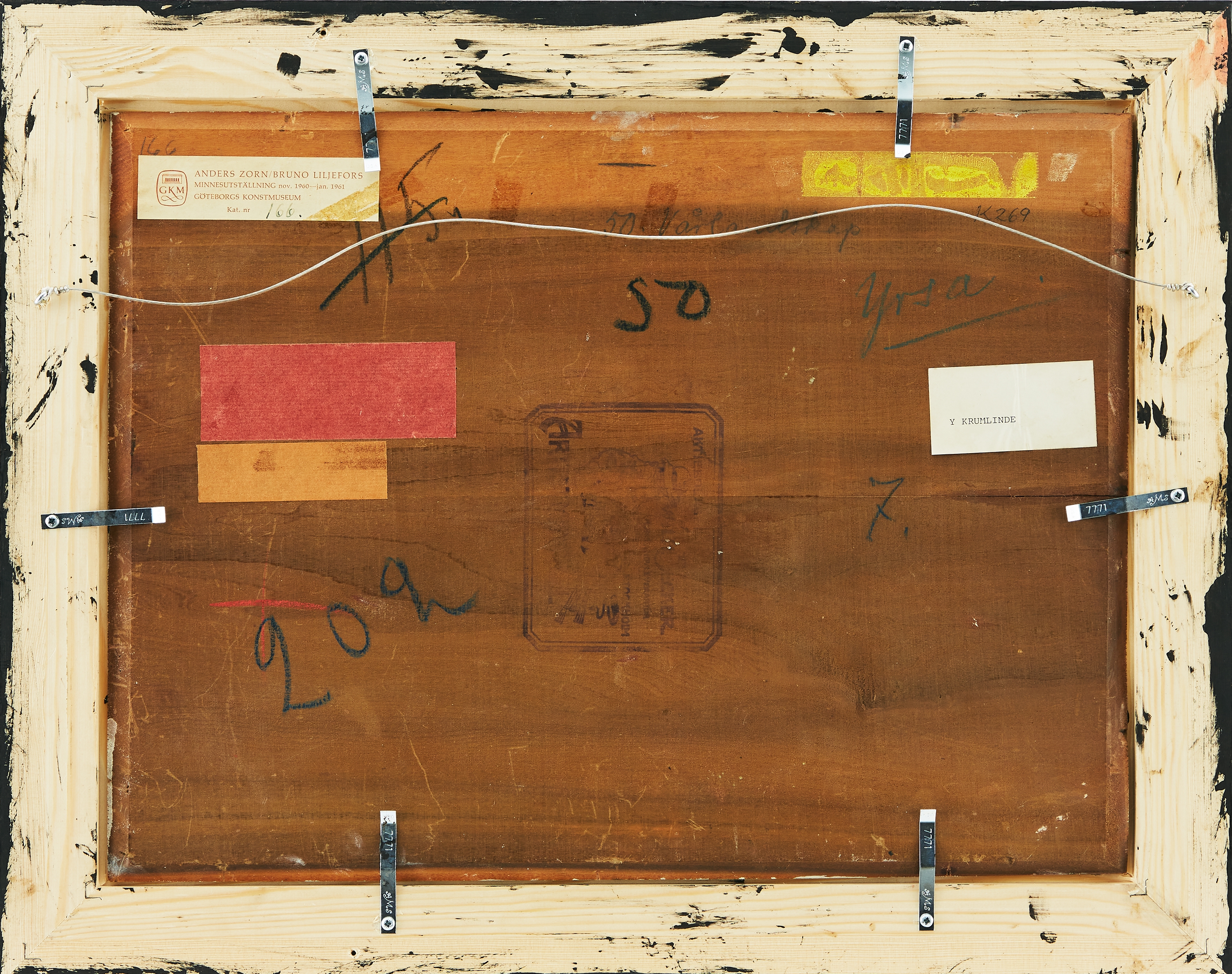 Artwork by Bruno Liljefors, Vårlandskap med gärdesgård. Monogramsignerad B, Made of oil on panel