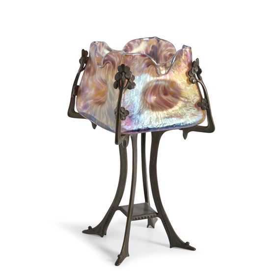 Czech Republic, c, 1900, unmarked, ht. 10, wd. 5 1/4, dp. 5 1/4 in by Wilhelm Kralik Söhne, 1900