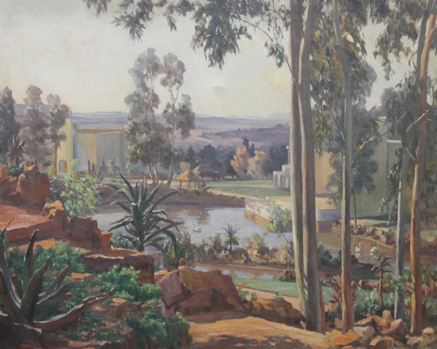 Artwork by Monica Macivor, Showgrounds for Empire Exhibition 1936, Made of Oil painting on canvas