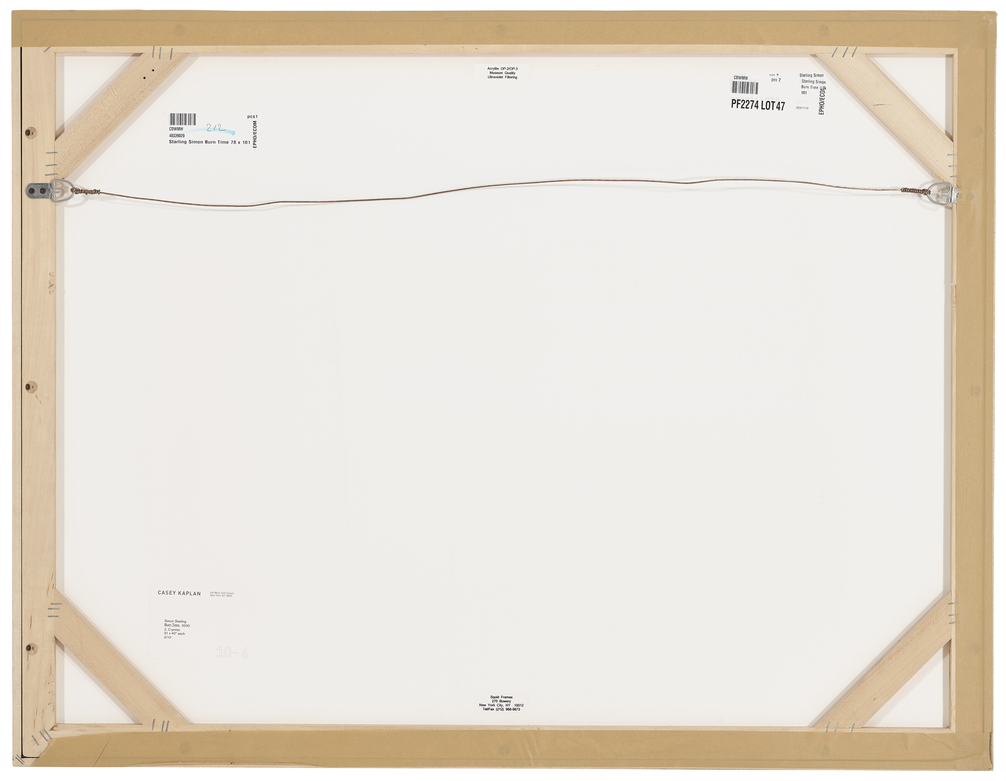 Artwork by Simon Starling, Burn Time, Made of chromogenic print mounted on sintra