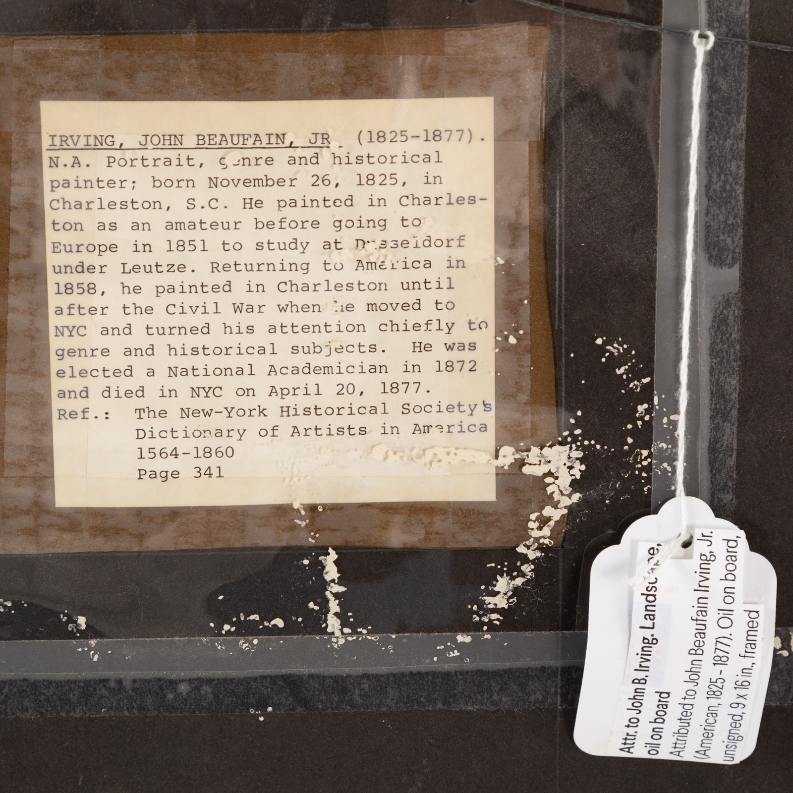 Artwork by John Beaufain Irving, Landscape, Made of Oil on board