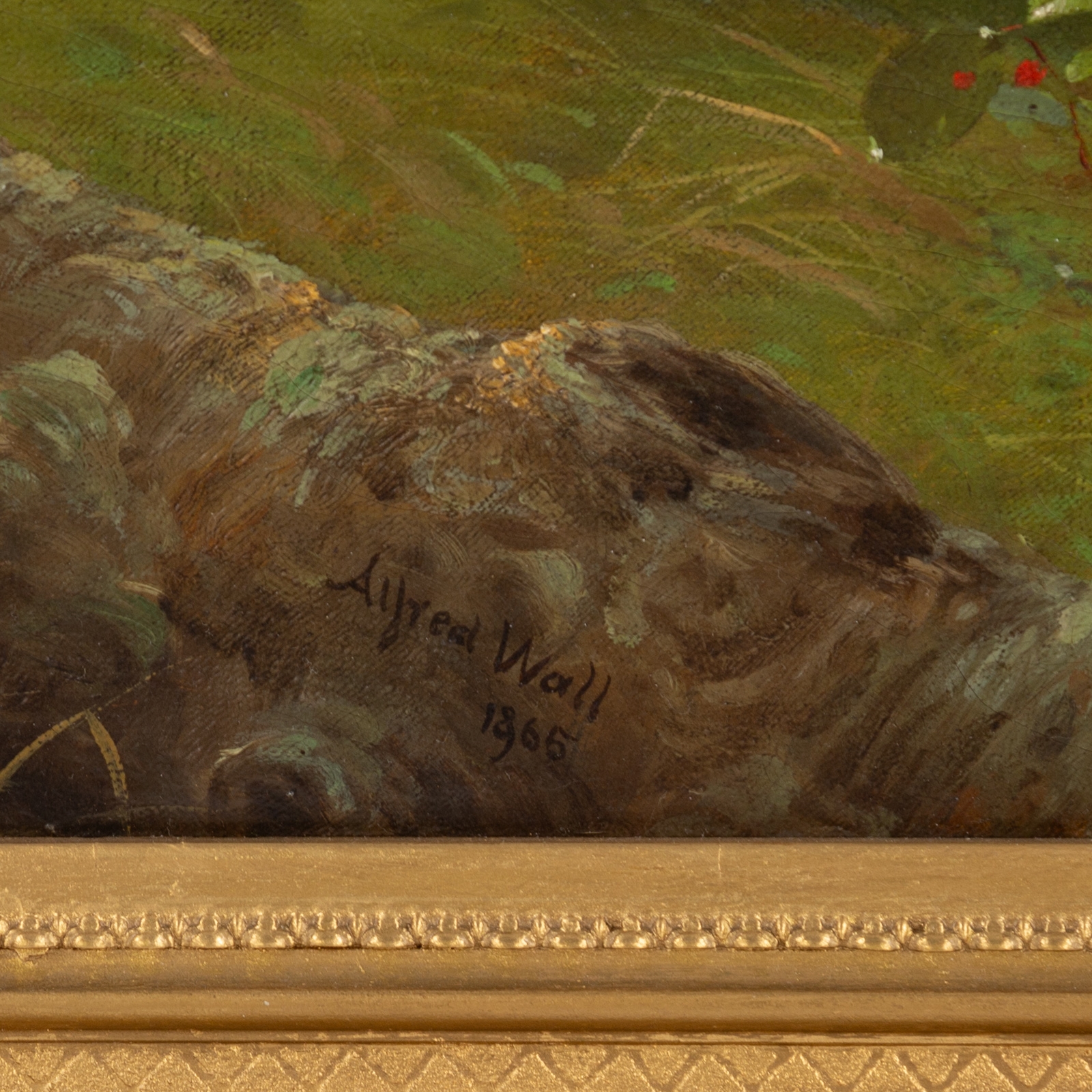 Artwork by Alfred S. Wall, Hunting Spoils, Made of Oil on canvas