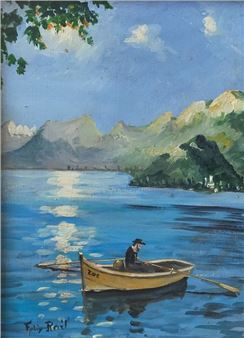Barque sur le lac d'Annecy - Félix Revil
