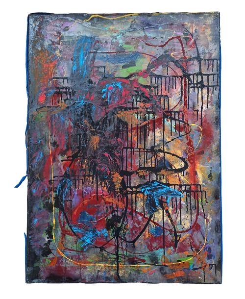 Artwork by Jean Pierre Pessot, L'orgue du temps, Made of Acrylic on canvas