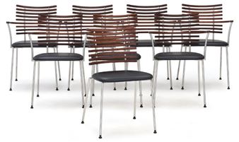 "Tiger” Eight chairs - Henrik Lehm