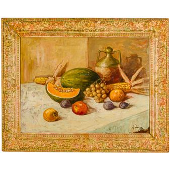 Natura morta con frutta e pannocchie - Gennaro Francese