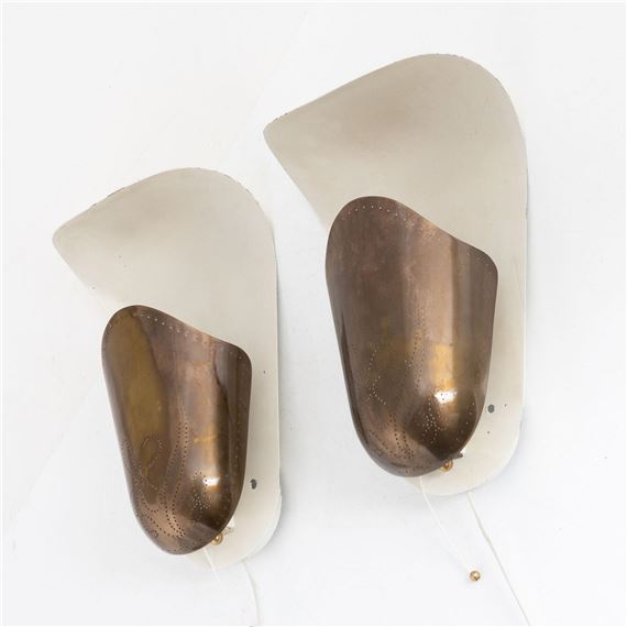 a pair of model "8596" wall lamps, Arvid Böhlmarks Lampfabrik, Stockholm, 1940s-50s, 1940s-50s