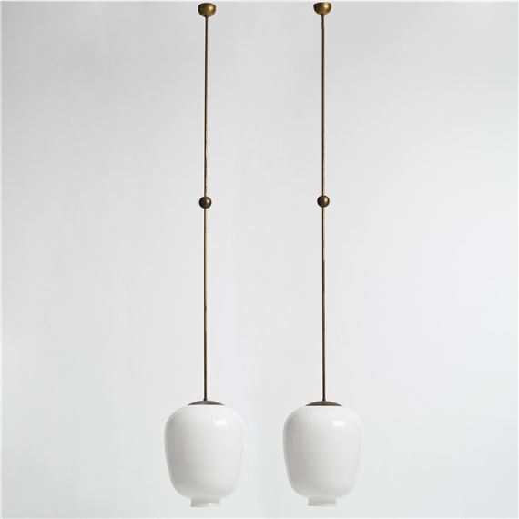 a pair of ceiling lamps, model "11473", Arvid Böhlmarks Lampfabrik, 1940s