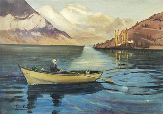 Barque sur le lac d'Annecy - Félix Revil