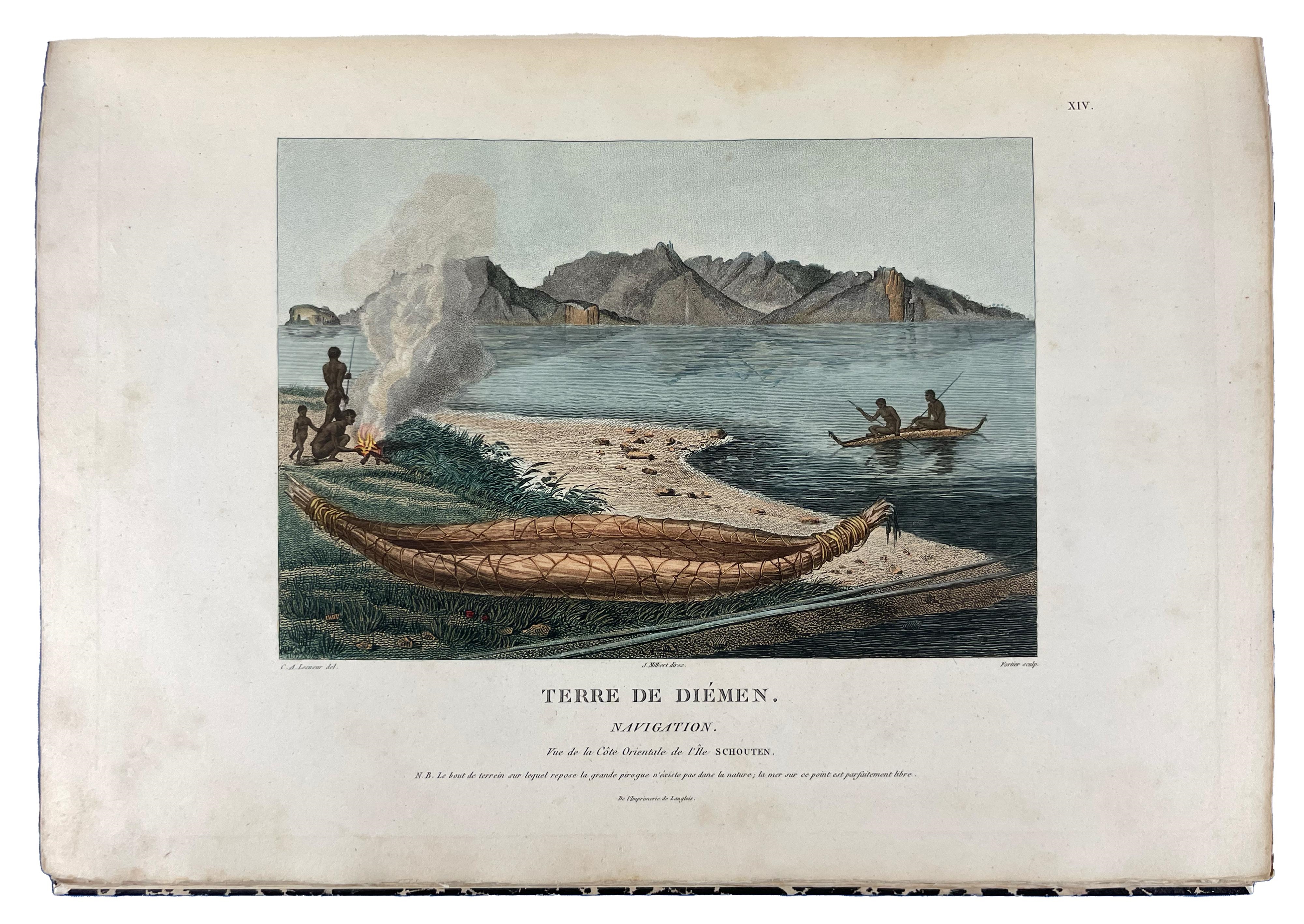 Artwork by Louis de Freycinet, François Péron, Nicholas Baudin, One of the most important early explorations of Australia, Made of engraved portrait