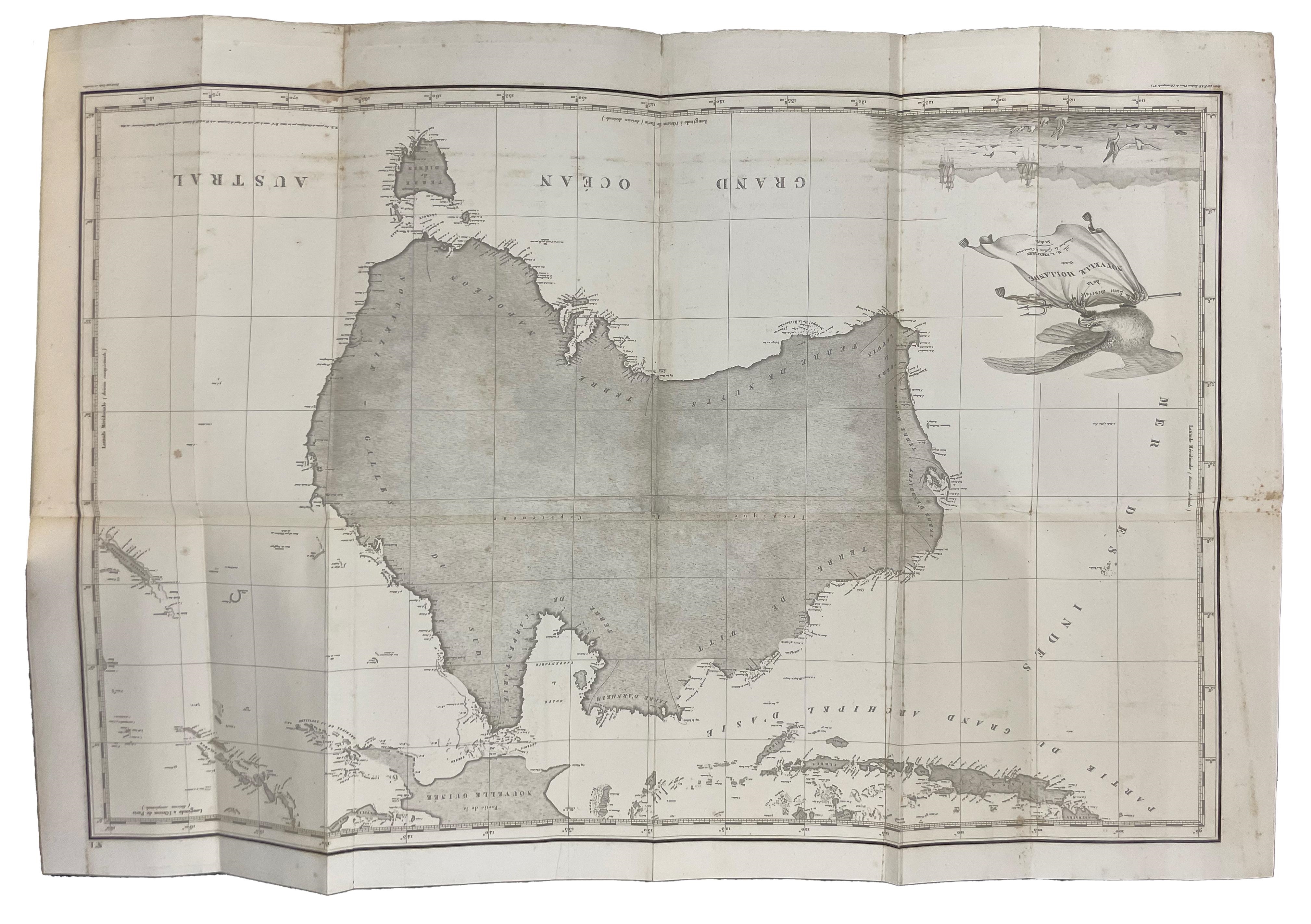 Artwork by Louis de Freycinet, François Péron, Nicholas Baudin, One of the most important early explorations of Australia, Made of engraved portrait