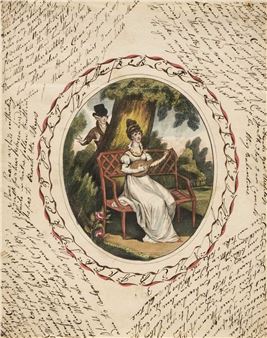 A Regency illustrated love letter addressed to Mr G - G. Bennett