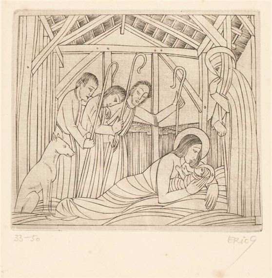 The Shepherds by Eric Gill, 1924