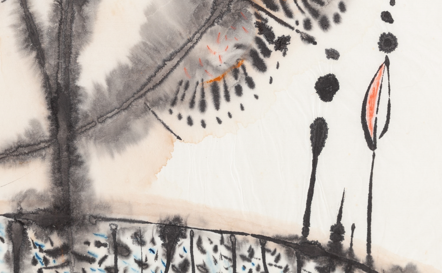 Artwork by Jerzy Rosolowicz, Flower, Made of akwarela