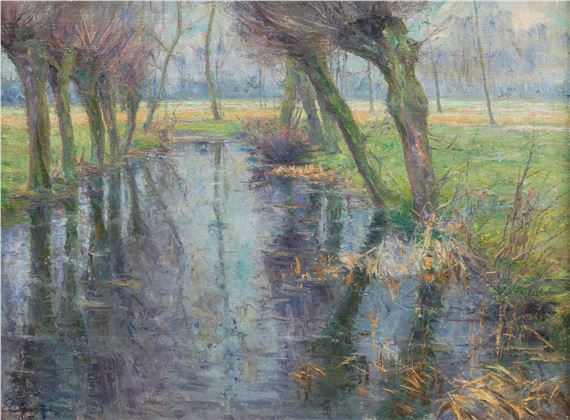 Henry Rul | Pollard willows by the water | MutualArt