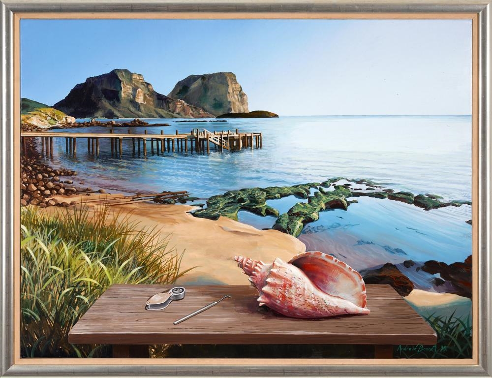 Artwork by Andrew Bennett, On The Beach, Made of acrylic on canvas