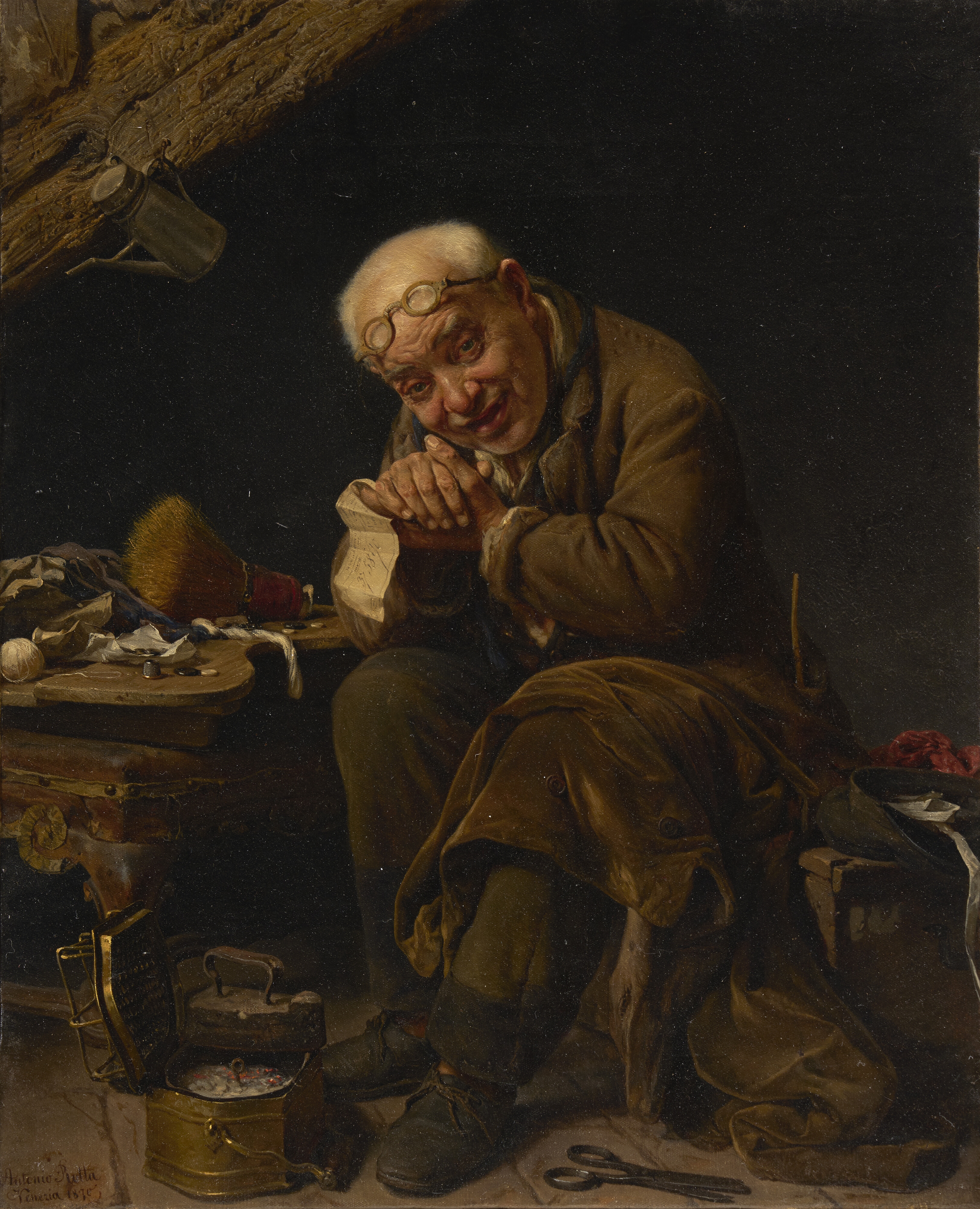 Antonio Rotta | Se ciapo sto terno (1871) | MutualArt